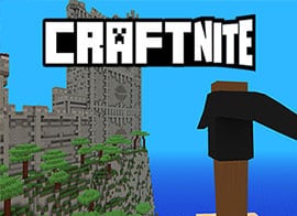 Craftnite io - The most popular game fusing Minecraft and Fortnite called Craftnite. To knock other players down, construct stairways made of blocks and excavate tunnels.
