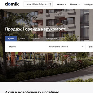 сайты недвижимости в Украине Domik.ua  